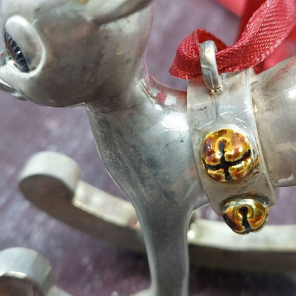 Lenox Babys First Christmas Silver Rocking Horse Ornament 2002 Keepsake - Picture 7 of 16